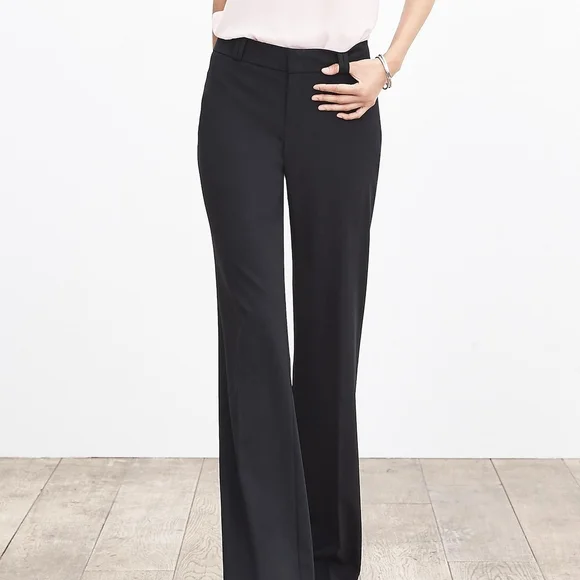 Banana Republic NWT JACKSON Mid Rise Black Women's Pants Size 6 Career - Picture 1 of 7